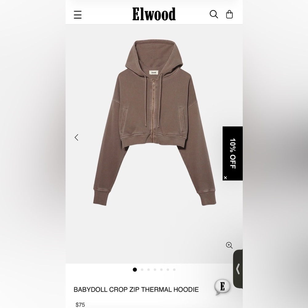 Elwood Cropped Sweatshirt in Vintage Brown